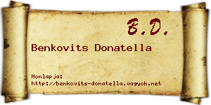 Benkovits Donatella névjegykártya